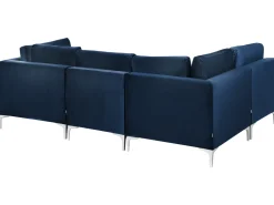 EVJA 4 personers Hjørnesofa modul Højrevendt Navy Blå Velour