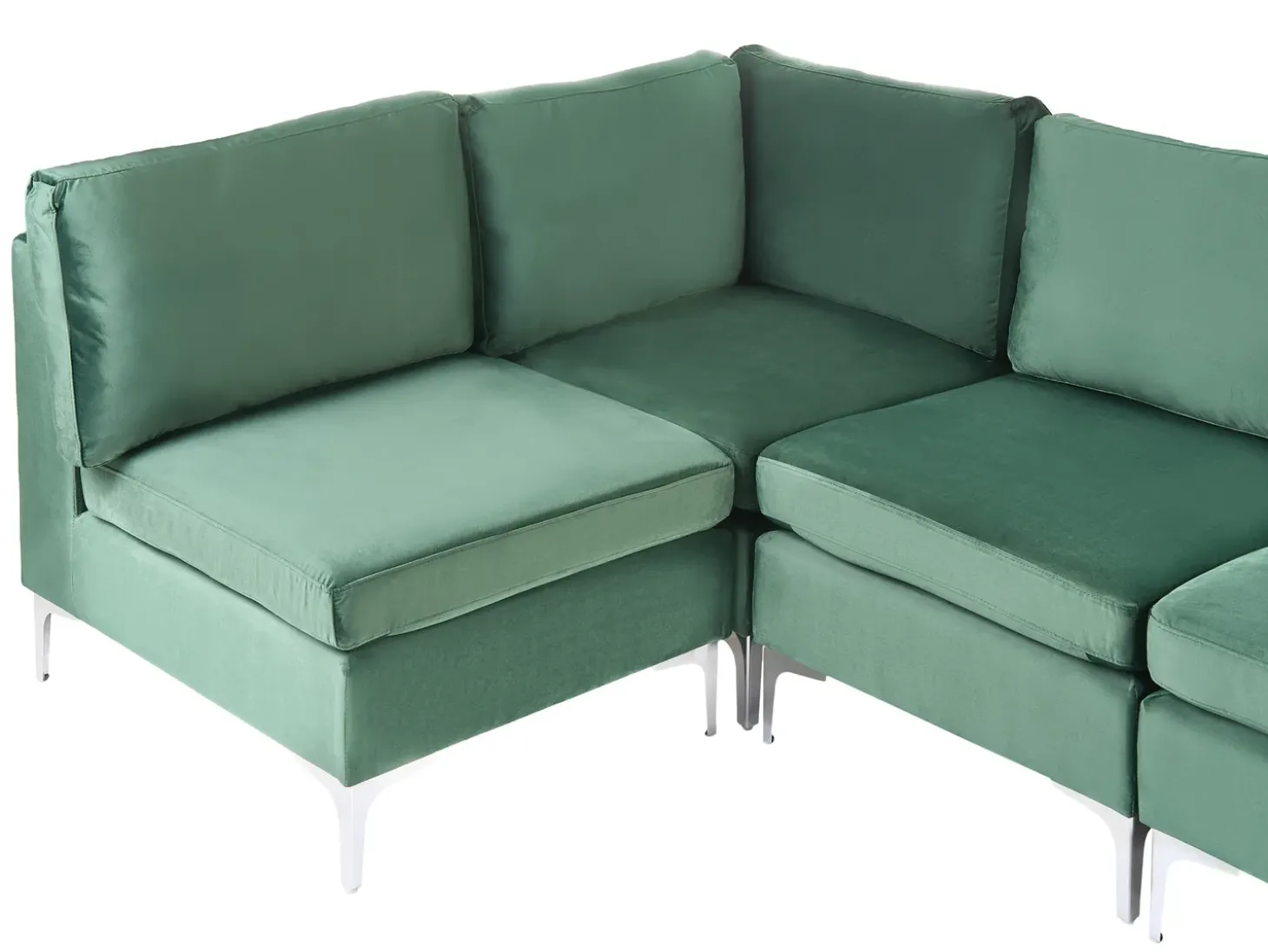 EVJA 4 personers Hjørnesofa modul Venstrevendt Grøn Velour