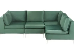 EVJA 4 personers Hjørnesofa modul Venstrevendt Grøn Velour