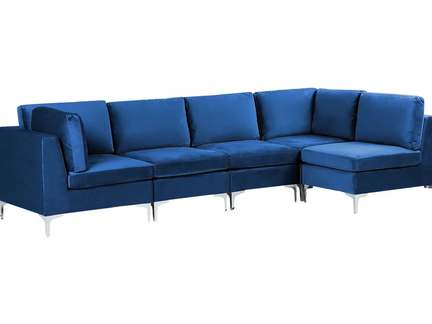 EVJA 5 personers Hjørnesofa modul Venstrevendt Navy Blå Velour