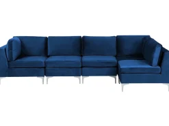 EVJA 5 personers Hjørnesofa modul Venstrevendt Navy Blå Velour