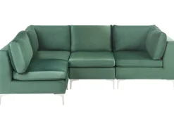 EVJA 4 personers Hjørnesofa modul Højrevendt Grøn Velour