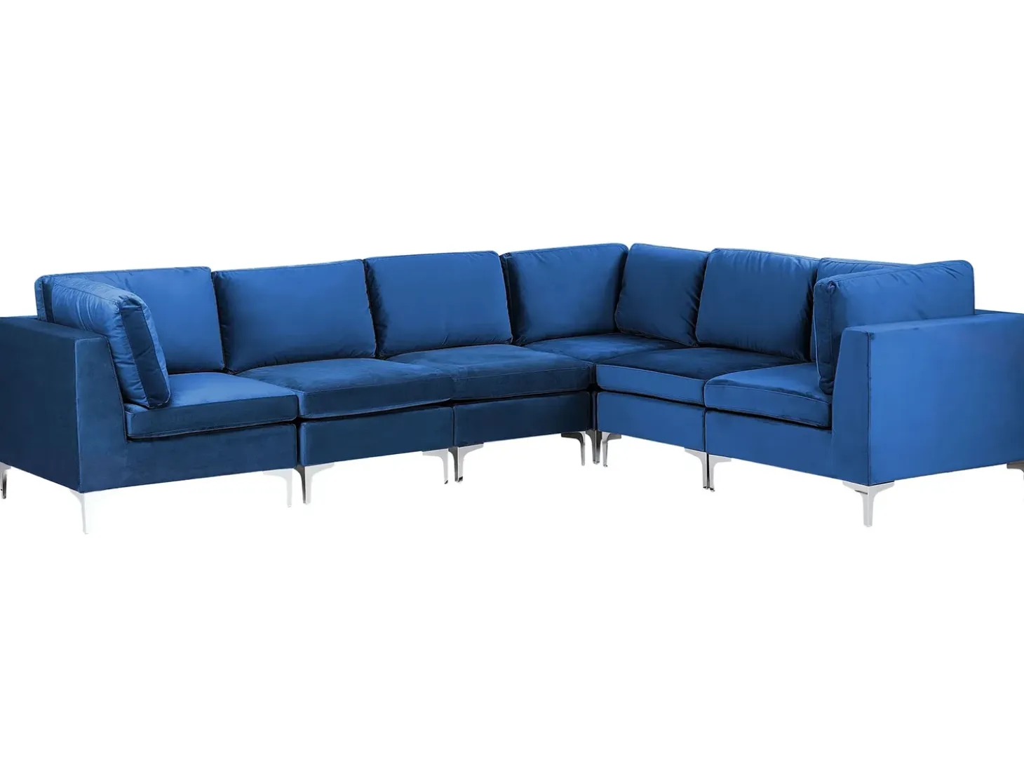 EVJA 6 personers Hjørnesofa modul Venstrevendt Navy Blå Velour