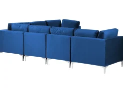 EVJA 6 personers Hjørnesofa modul Venstrevendt Navy Blå Velour