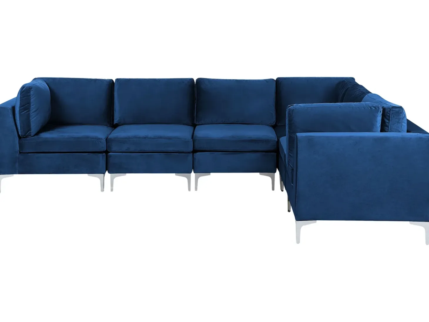 EVJA 6 personers Hjørnesofa modul Venstrevendt Navy Blå Velour