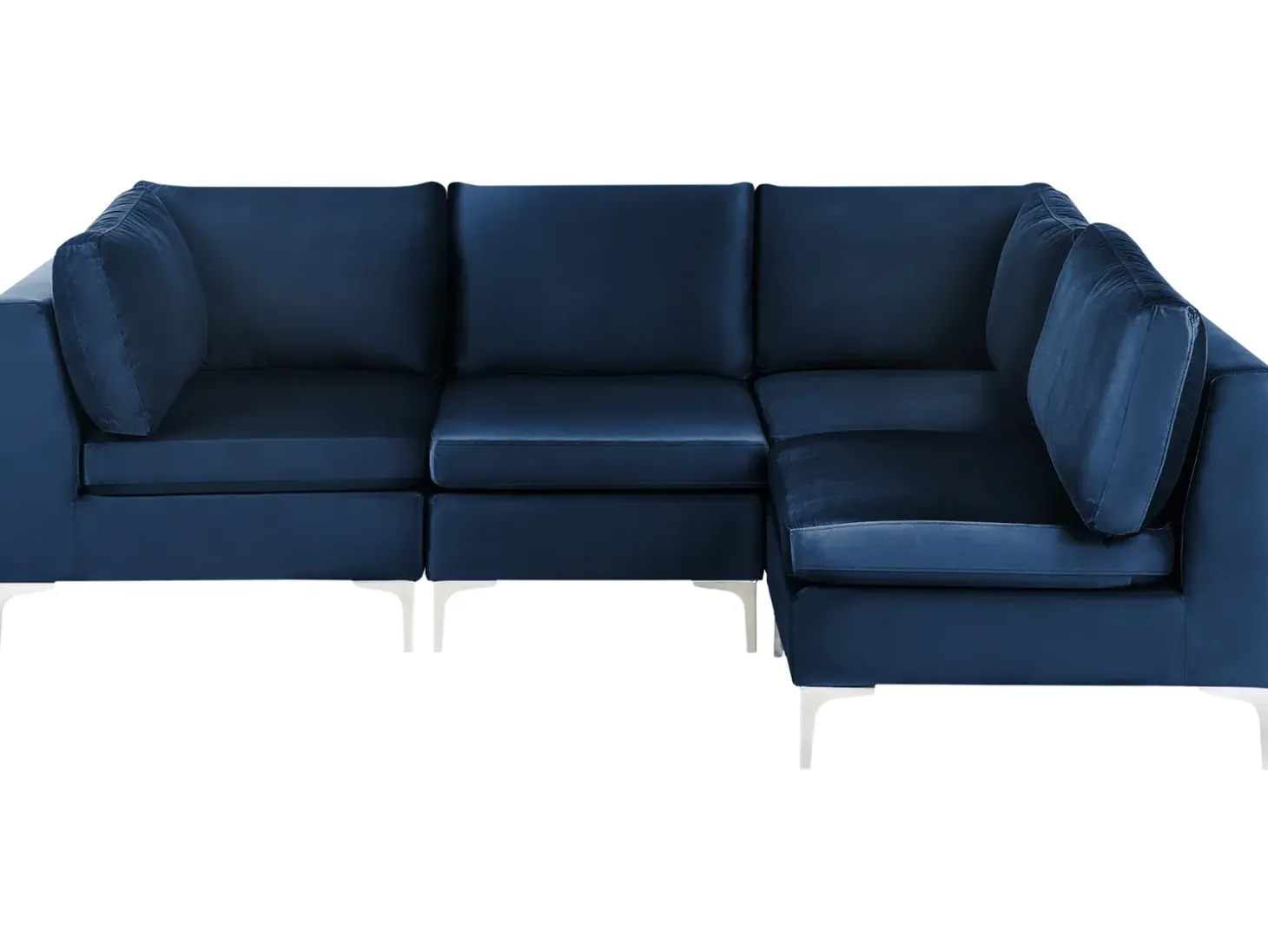 EVJA 4 personers Hjørnesofa modul Venstrevendt Navy Blå Velour