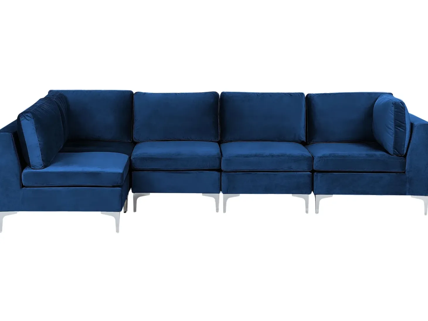 EVJA 5 personers Hjørnesofa modul Højrevendt Navy Blå Velour