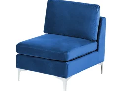 EVJA 6 personers Hjørnesofa modul Højrevendt Navy Blå Velour