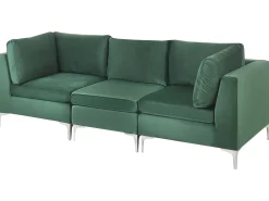 EVJA 3 personers Modulsofa Grøn Velour