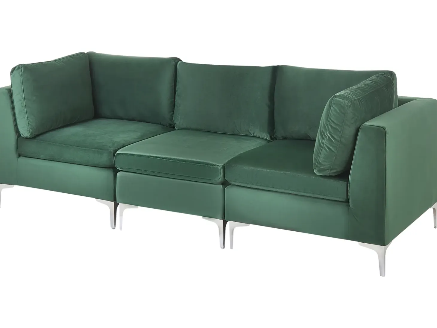 EVJA 3 personers Modulsofa Grøn Velour