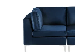 EVJA 3 personers Modulsofa Navy Blå Velour