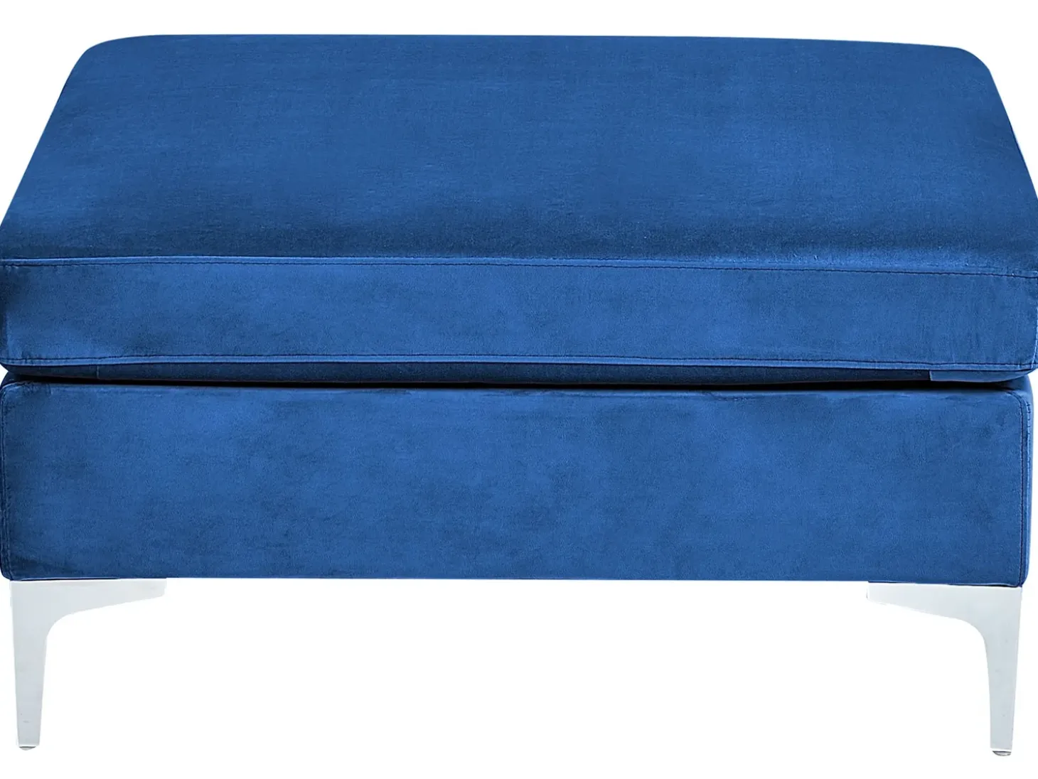 EVJA 6 personers U-formet modulsofa Navy Blå Velour med fodskammel