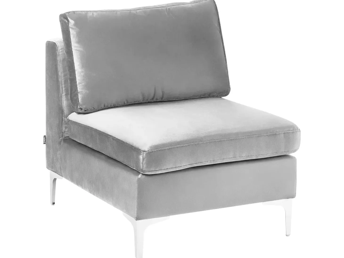 EVJA 6 personers U-formet modulsofa Grå Velour