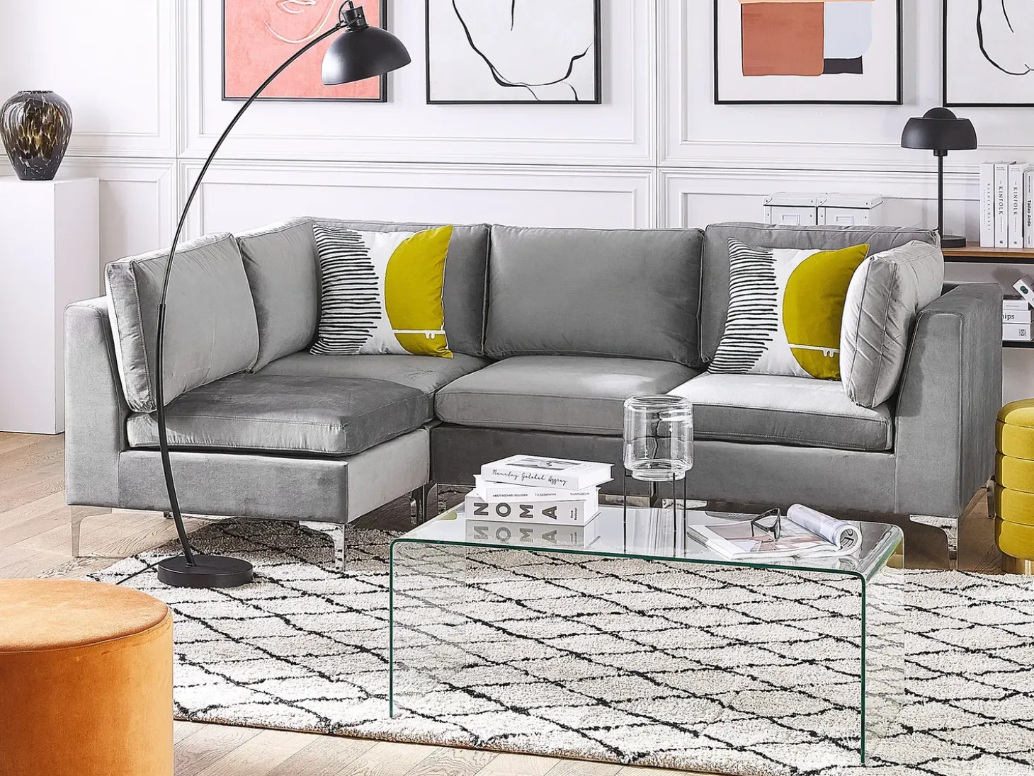 EVJA Stol Modul Grå Velour