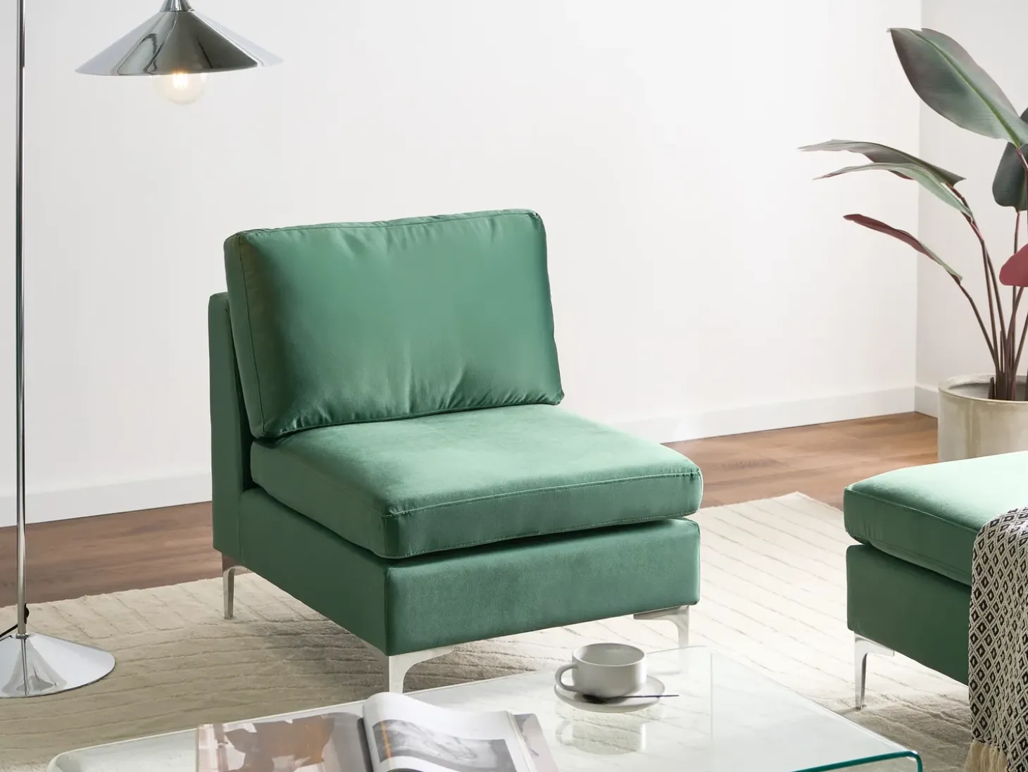 EVJA Stol Modul Grøn Velour