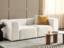FALSTERBO 2 personers Modulsofa Hvid Boucle