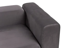 FALSTERBO 2 personers Modulsofa Mørkegrå Velour med fodskammel