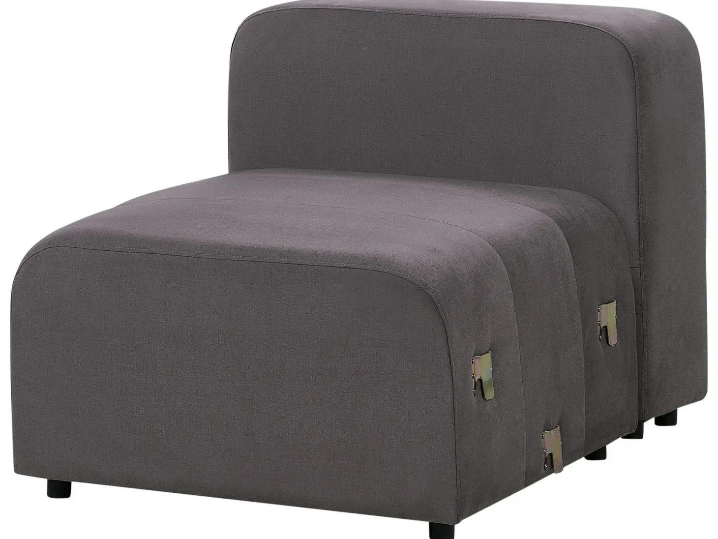 FALSTERBO 3 personers Modulsofa Mørkegrå Velour med fodskammel