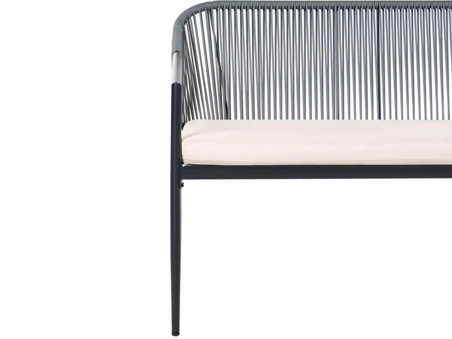 FLERO 4 personers Loungesæt med bord Sort PE-rattan