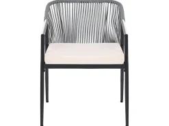 FLERO 4 personers Loungesæt med bord Sort PE-rattan