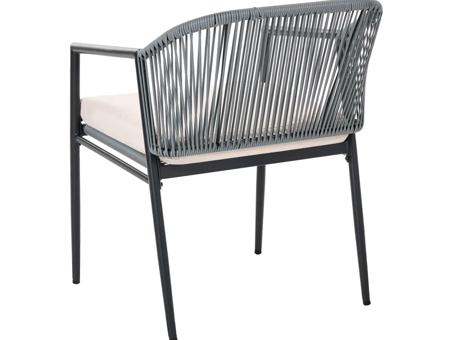 FLERO 4 personers Loungesæt med bord Sort PE-rattan