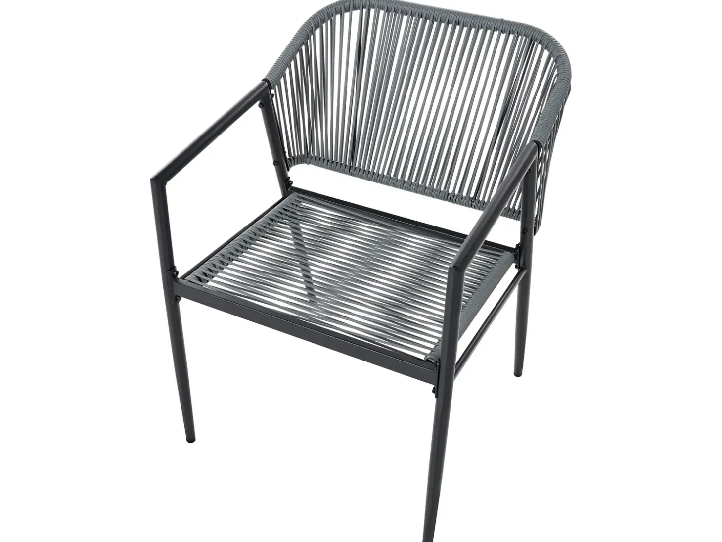 FLERO 4 personers Loungesæt med bord Sort PE-rattan