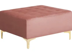 Fodskammel ABERDEEN Velour Lyserød
