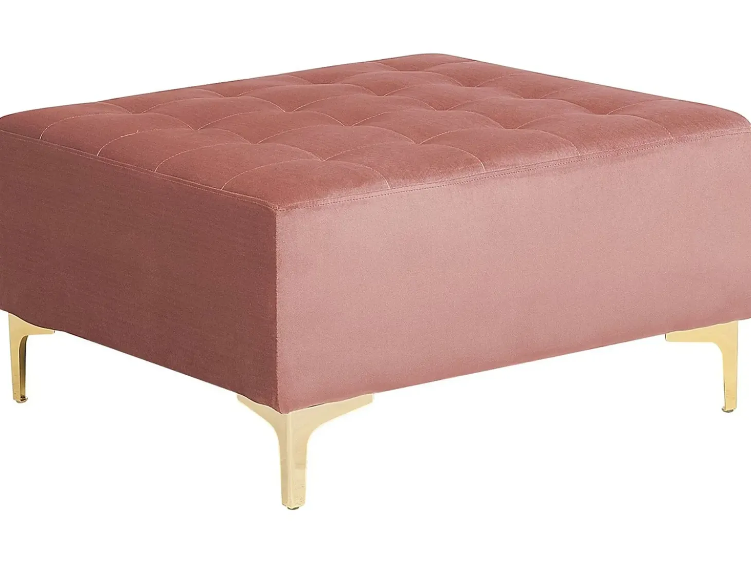 Fodskammel ABERDEEN Velour Lyserød