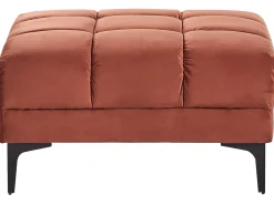 Fodskammel ALNES Velour Murstensrød