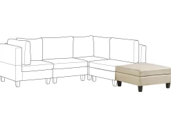 Fodskammel FEVIK Beige