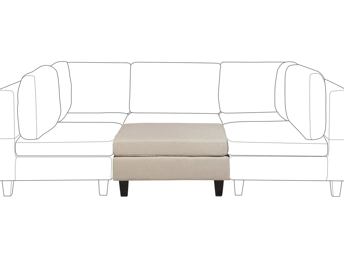 Fodskammel FEVIK Beige