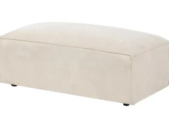 Fodskammel HELLNAR Velour Lys Beige