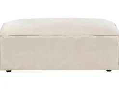 Fodskammel HELLNAR Velour Lys Beige