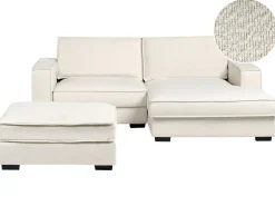 Fodskammel KOLDING Boucle Lys Beige