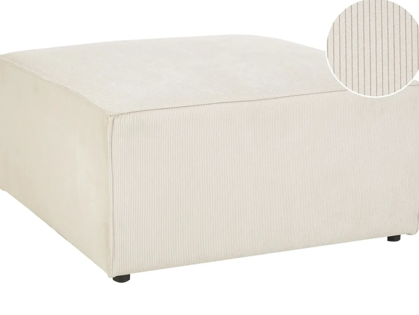 Fodskammel LEMVIG Fløjl Lys Beige