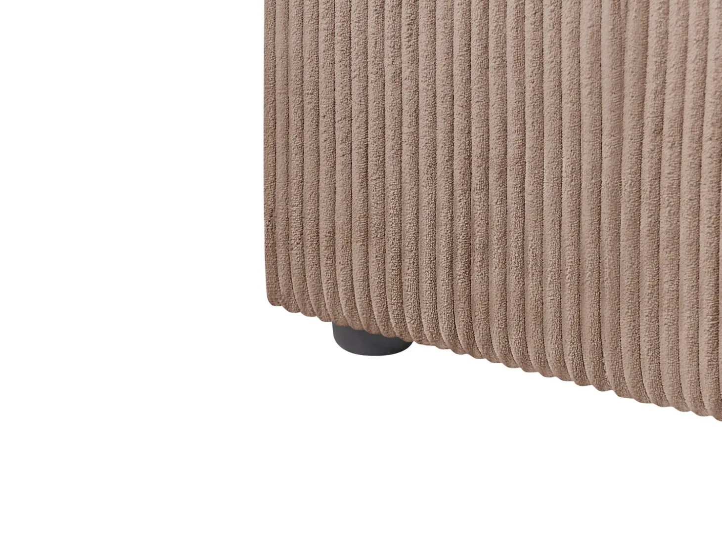 Fodskammel LEMVIG Fløjl Sand Beige