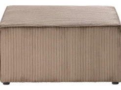 Fodskammel LEMVIG Fløjl Sand Beige