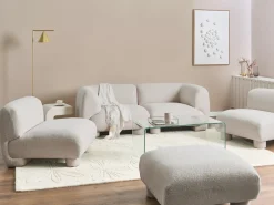 Fodskammel MJALBI Boucle Cremehvid