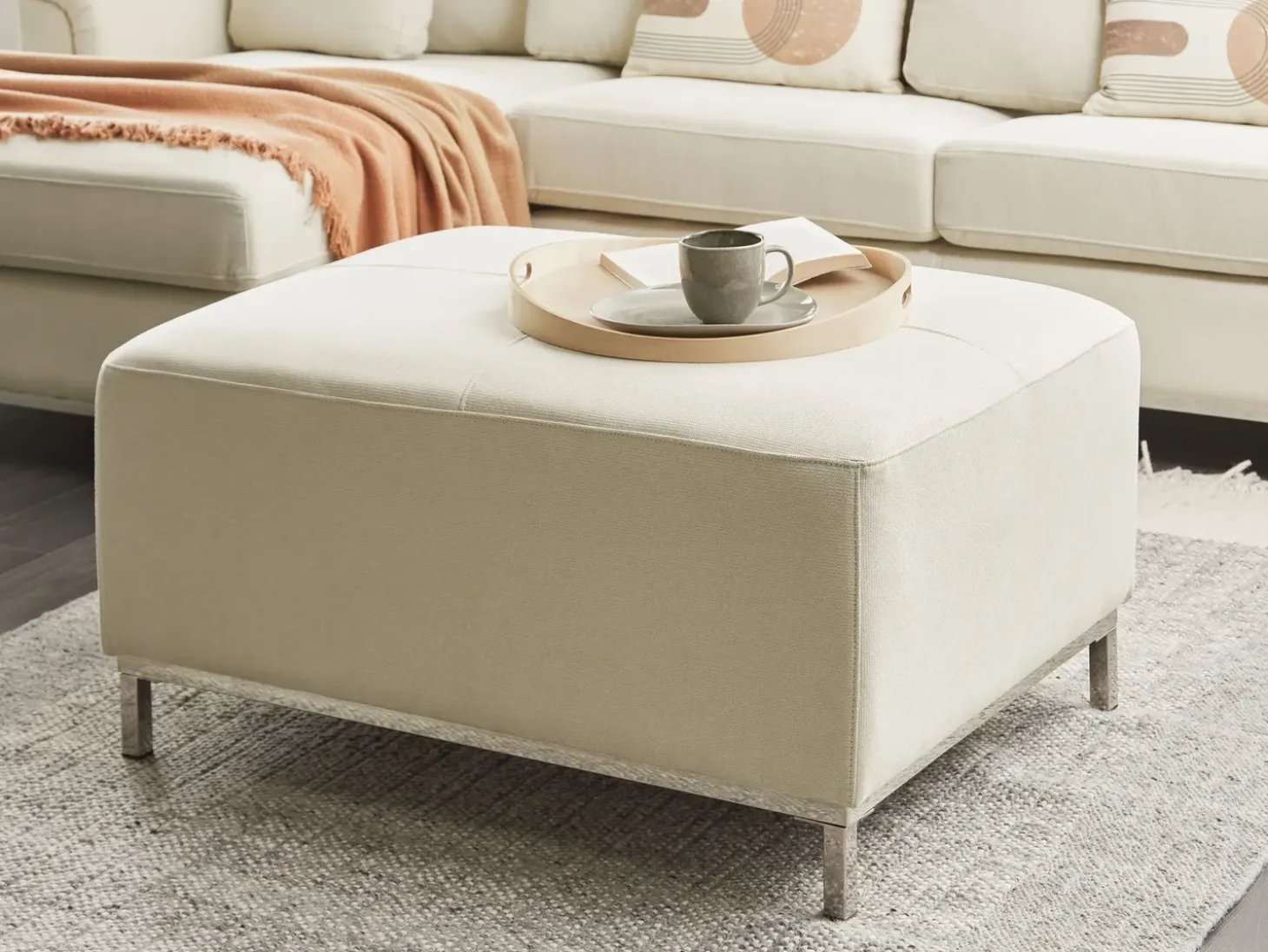 Fodskammel OSLO Beige