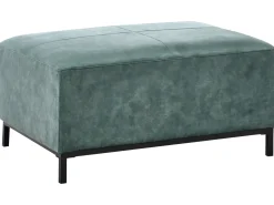 Fodskammel OSLO Velour Blågrøn