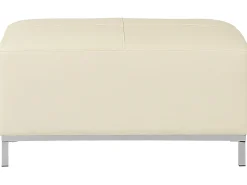 Fodskammel OSLO Ægte læder Lys Beige