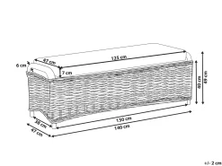 Fodskammel til haven SUSUA 140 cm Rattan Naturlig