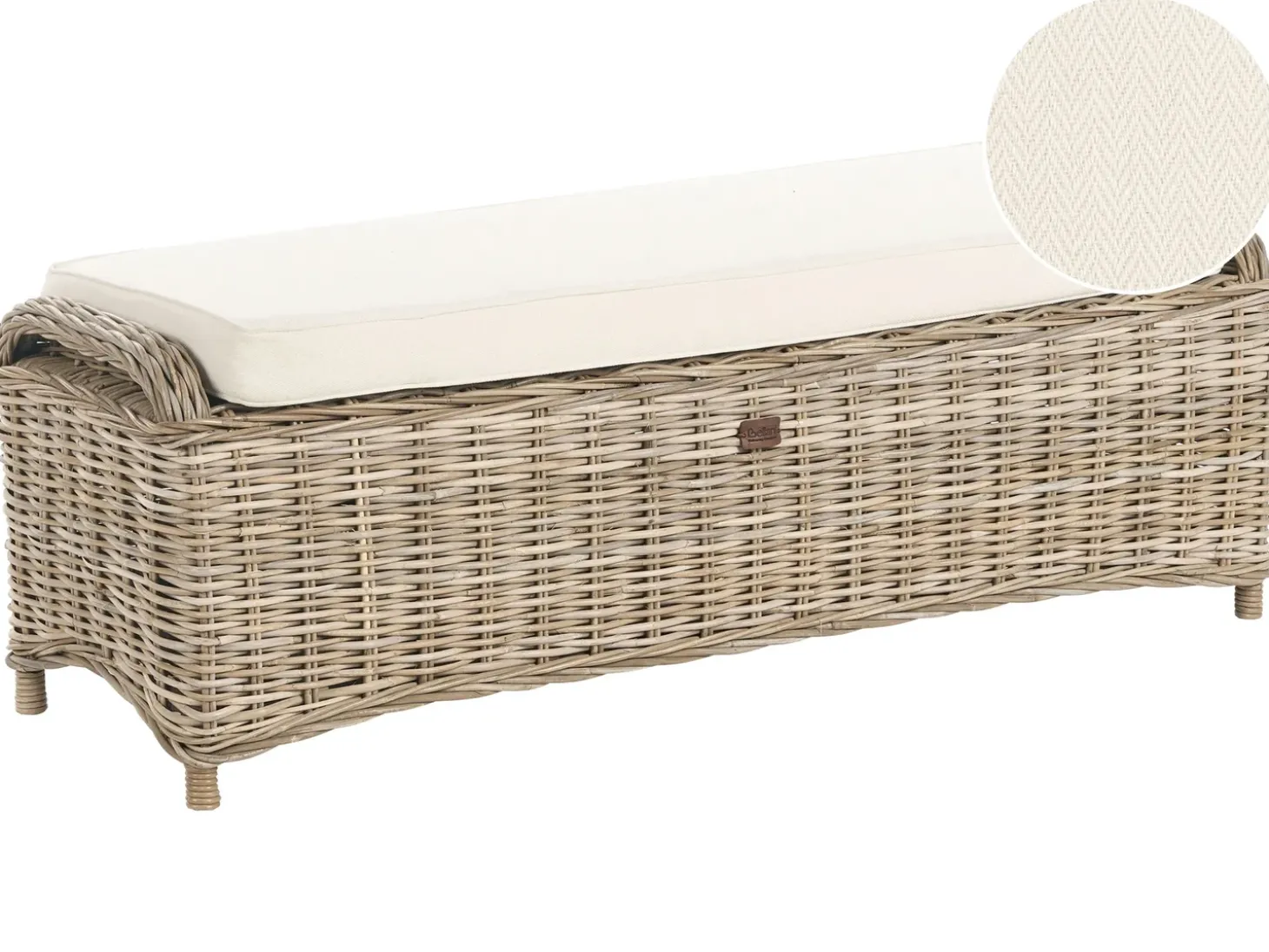 Fodskammel til haven SUSUA 140 cm Rattan Naturlig