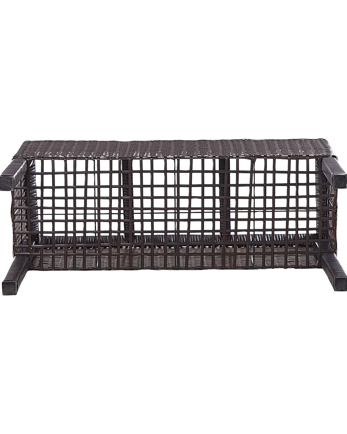 Forhøjet plantekrukke CARAGANA 77 cm Mørkebrun PE-rattan