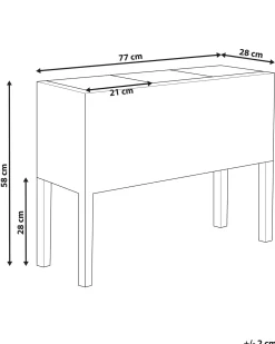 Forhøjet plantekrukke CARAGANA 77 cm Mørkebrun PE-rattan