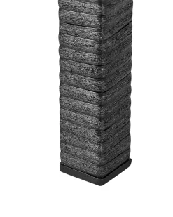 Forhøjet plantekrukke CARAGANA 77 cm Sort PE-rattan