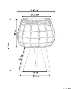 Forhøjet plantekrukke DARMERA 30 cm Lysebrun