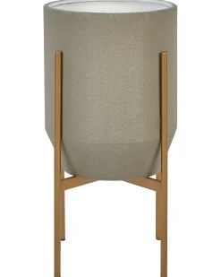 Forhøjet plantekrukke HYBRIDUM Metal 33 cm Grå