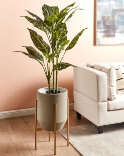 Forhøjet plantekrukke HYBRIDUM Metal 33 cm Grå