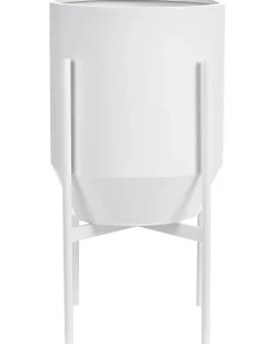 Forhøjet plantekrukke HYBRIDUM Metal 33 cm Hvid